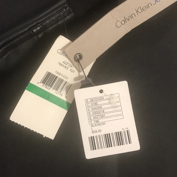 Hot Calvin Klein Faux Leather Skirt - Picture 3 of 3